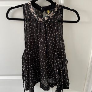 High neck Free People top